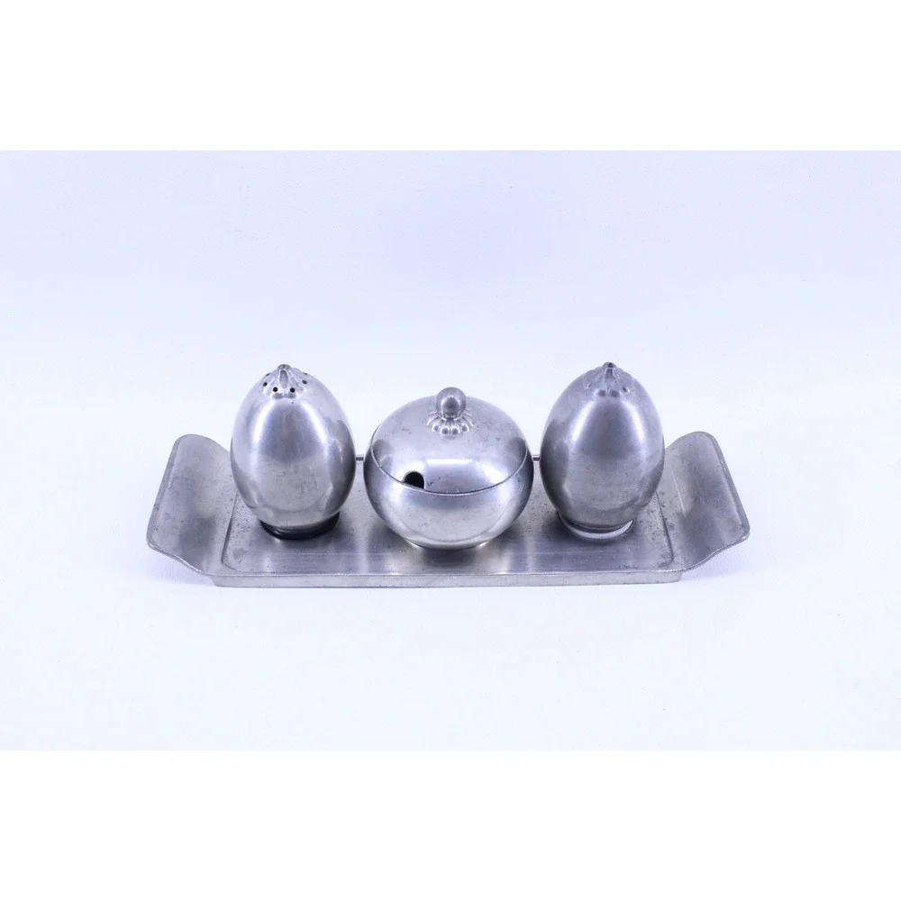 Rare Just Anderson Danish Pewter Table Setting - a‎ Set of 4 Pieces